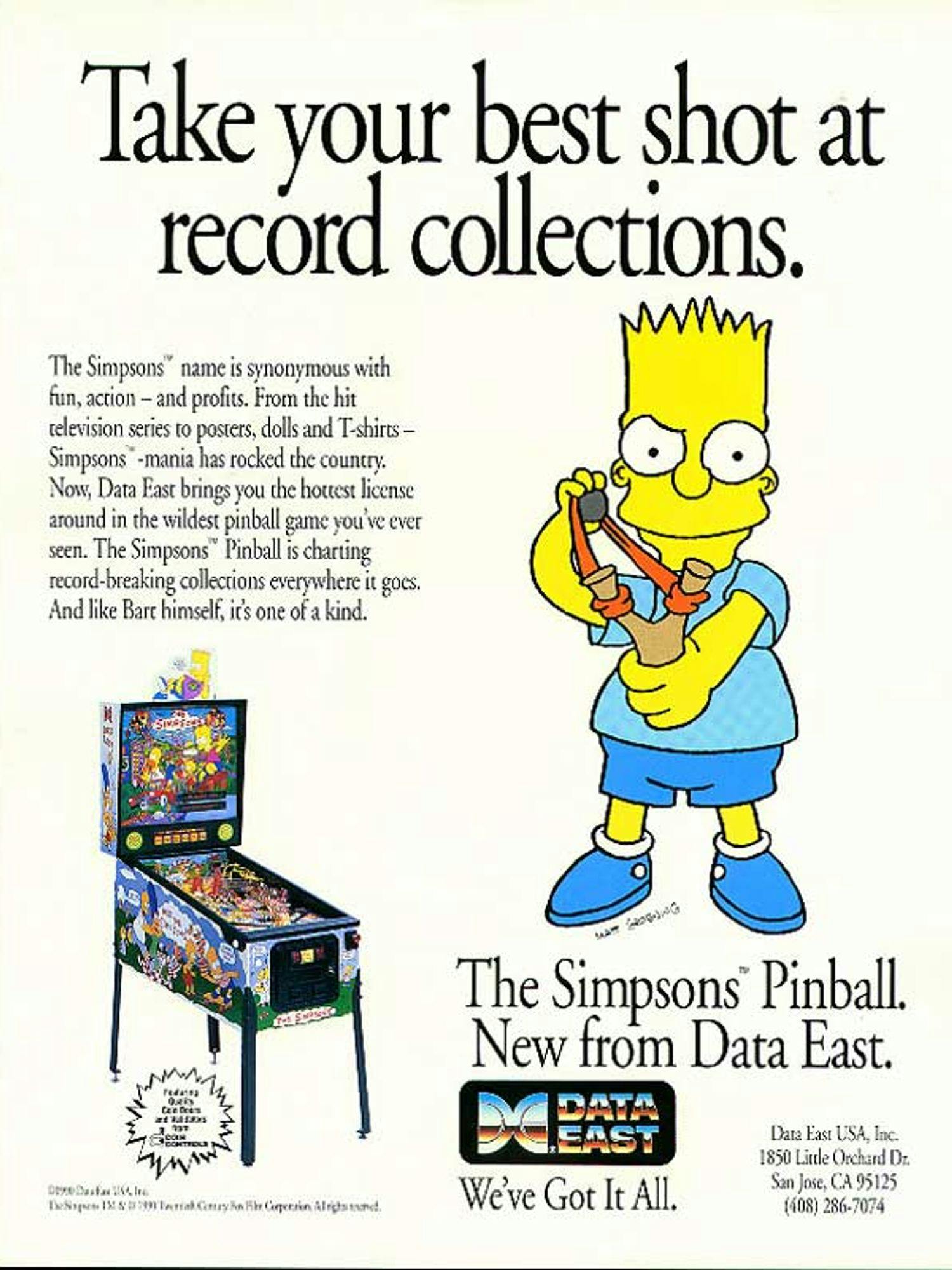 The Simpsons Pinball Flyer Vorderseite